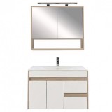 Leziter Luna 80 komplett fürdőszobabútor, Sonoma tölgy-Fehér