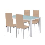 Leziter Mabel 4+1 étkező garnitúra bézs-szürke