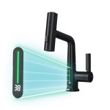 Leziter Mara mosogató csaptelep multifunkciós fejjel digitális kijelzővel fekete