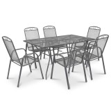 Leziter Melfi 6+1 kerti bútor garnitúra szett antracit
