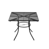 Leziter Melfi fém mesh kerti asztal 91,5x91,5x71 cm matt fekete