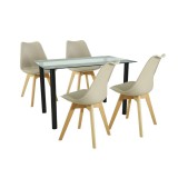 Leziter Merlo 4+1 étkező garnitúra bézs