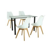 Leziter Merlo 4+1 étkező garnitúra fehér