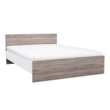 Leziter Miami franciaágy ágyneműtartó nélkül 160x200 cm yorki tölgy-fehér