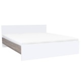 Leziter Miami franciaágy ágyneműtartó nélkül 180x200 cm fehér-yorki tölgy