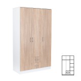 Leziter Miami gardróbszekrény 120x205 cm sonoma tölgy-fehér