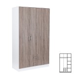 Leziter Miami gardróbszekrény 120x205 cm yorki tölgy-fehér