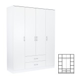 Leziter Miami gardróbszekrény 160x205 cm fehér-fehér