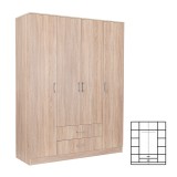 Leziter Miami gardróbszekrény 160x205 cm sonoma tölgy-sonoma tölgy