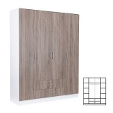 Leziter Miami gardróbszekrény 160x205 cm yorki tölgy-fehér