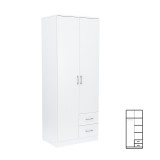 Leziter Miami gardróbszekrény 80x205 cm fehér-fehér