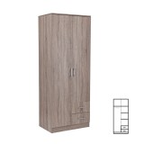 Leziter Miami gardróbszekrény 80x205 cm yorki tölgy-yorki tölgy