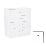 Leziter Miami komód 4 fiókos 80x92 cm fehér-fehér
