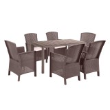 Leziter Molly 6+1 kerti bútor garnitúra szett cappuccino