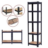 Leziter Nagy teherbírású polc 180x40x40 cm 150 kg fekete