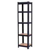 Leziter Nagy teherbírású polc 180x40x40 cm 150 kg fekete