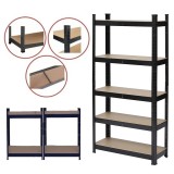 Leziter Nagy teherbírású polc 180x90x30 cm 175 kg fekete