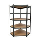 Leziter Nagy teherbírású sarokpolc 180x70x40-40 cm 175 kg fekete