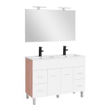 Leziter Neo Prime 120 komplett fürdőszoba bútor sonoma tölgy-fehér