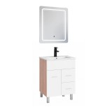 Leziter Neo Vision 60 komplett fürdőszoba bútor sonoma tölgy-fehér