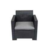 Leziter Nero műanyag kerti szék grafit