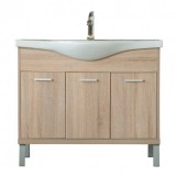 Leziter Nerva 105 cm-es bútorhoz alsószekrény, mosdóval, Sonoma tölgy