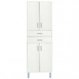 Leziter Nerva 60 magas szekrény 4 ajtóval 2 fiókkal fehér