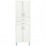Leziter Nerva 60 magas szekrény 4 ajtóval 2 fiókkal fehér