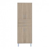 Leziter Nerva 60 magas szekrény 4 ajtóval, 2 fiókkal, sonoma tölgy