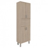 Leziter Nerva 60 magas szekrény 4 ajtóval, 2 fiókkal, sonoma tölgy