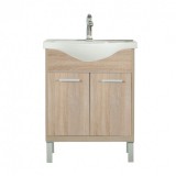 Leziter Nerva 65 cm-es bútorhoz alsószekrény, mosdóval, Sonoma tölgy