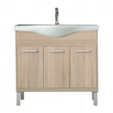 Leziter Nerva 85 cm-es bútorhoz alsószekrény, mosdóval, Sonoma tölgy