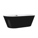 Leziter Noa szabadon álló fürdőkád 170x75x56 cm fekete