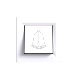 Leziter Nova csengő kapcsoló 101N fehér kerettel