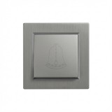 Leziter Nova csengő kapcsoló 101N szürke kerettel