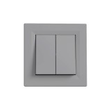 Leziter Nova csillárkapcsoló 10A 250V 105 szürke kerettel