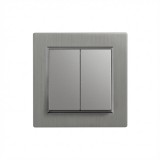 Leziter Nova csillárkapcsoló 10A 250V 105 szürke kerettel