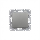 Leziter Nova csillárkapcsoló 10A 250V keret nélkül 105 szürke