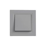 Leziter Nova kereszt kapcsoló 10A 250V 107 szürke kerettel