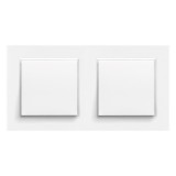 Leziter Nova kettős egy áramkörös egypólusú kapcsoló 10A 250V 101 fehér kerettel