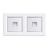 Leziter Nova kettős UTP aljzat RJ-45 fehér kerettel