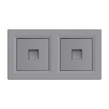 Leziter Nova kettős UTP aljzat RJ-45 szürke kerettel