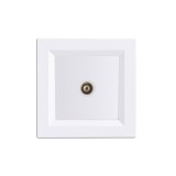 Leziter Nova TV csatlakozóaljzat fehér kerettel