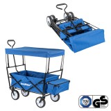 Leziter Összecsukható kerti strandkocsi tetővel kék