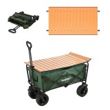 Leziter Összecsukható prémium kerti strandkocsi asztallal zöld