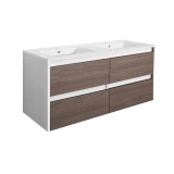 Leziter Porto 120 alsó szekrény mosdóval fehér-rauna szil