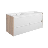 Leziter Porto 120 alsó szekrény mosdóval sonoma tölgy-fehér