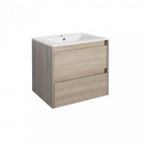 Leziter Porto 60 alsó fürdőszoba bútor mosdóval sonoma tölgy színben