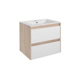 Leziter Porto 60 alsó szekrény mosdóval sonoma tölgy-fehér