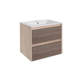 Leziter Porto 60 alsó szekrény mosdóval sonoma tölgy-rauna szil